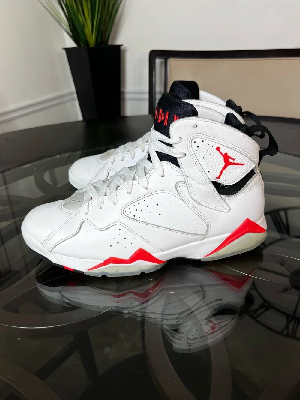 Nike Air Jordan 7 Retro White Infrared Men's Sz 9